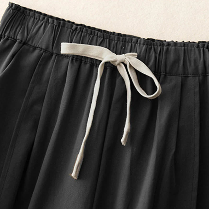 Buddha Stones Casual Rope Women's Cotton Polyester Pants With Pockets