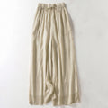 Buddha Stones Solid Color Lace-up Women's Wide Leg Pants