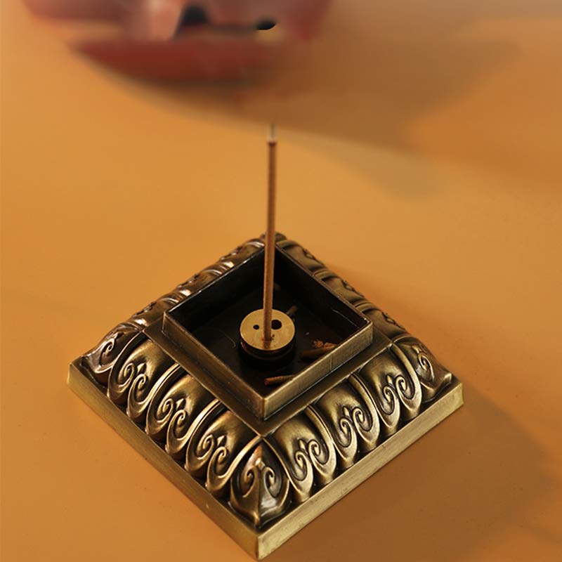 Buddha Stones Heart Sutra Alloy Incense Holder Healing Home Decoration Incense Burner