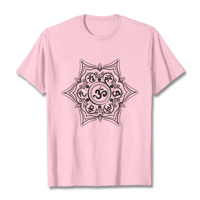 Buddha Stones Mandala Om Mani Padme Hum Tee T-shirt