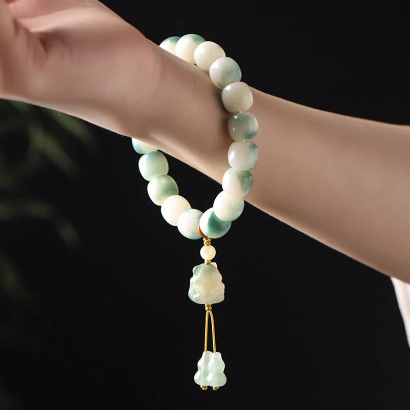 Buddha Stones Gradient Bodhi Seed Nine Tailed Fox Cat Paw Claw Pine Cone Peace Bracelet (Extra 40% Off | USE CODE: FS40)