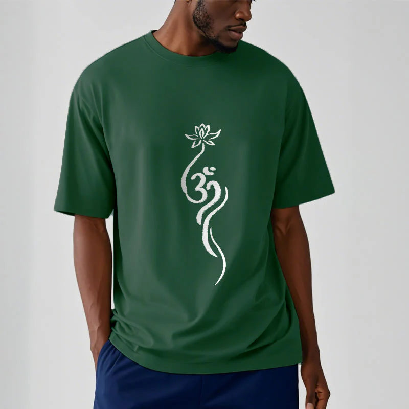 Buddha Stones Lotus Flower Om Design Tee T-shirt