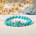 Buddha Stones Natural Cat Turquoise Strength Beads Bracelet
