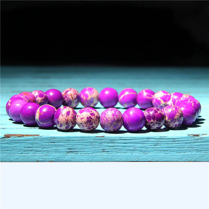 Natural Agate Stone Crystal Balance Beaded Bracelet