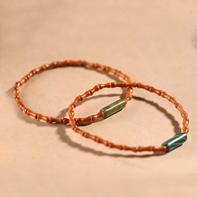 Buddha Stones Ultra-fine Olive Pit Peace Bracelet