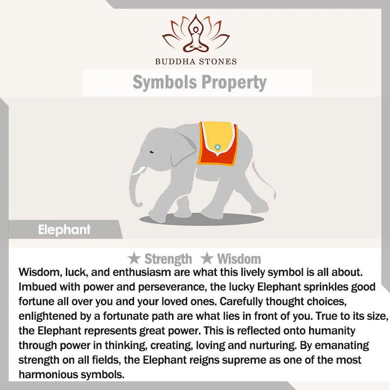 Buddha Stones 24k Gold Plated Brass Elephant Charm Strength Rope Necklace Pendant