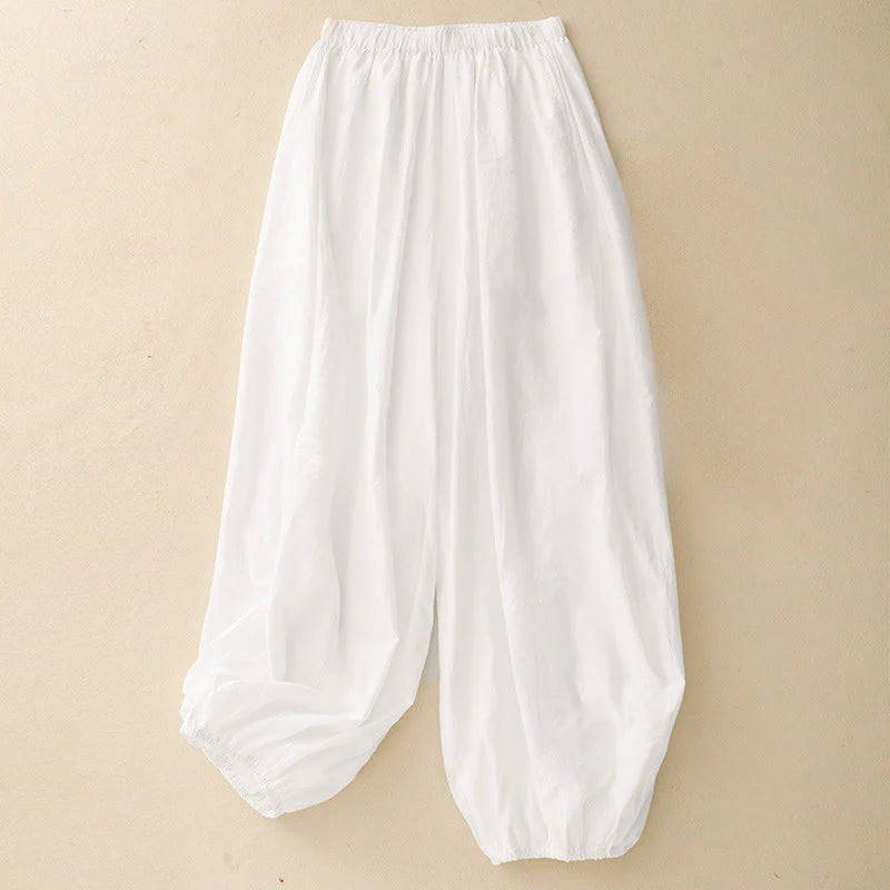 Buddha Stones Casual Simple Design Women's Harem Pants With Pockets