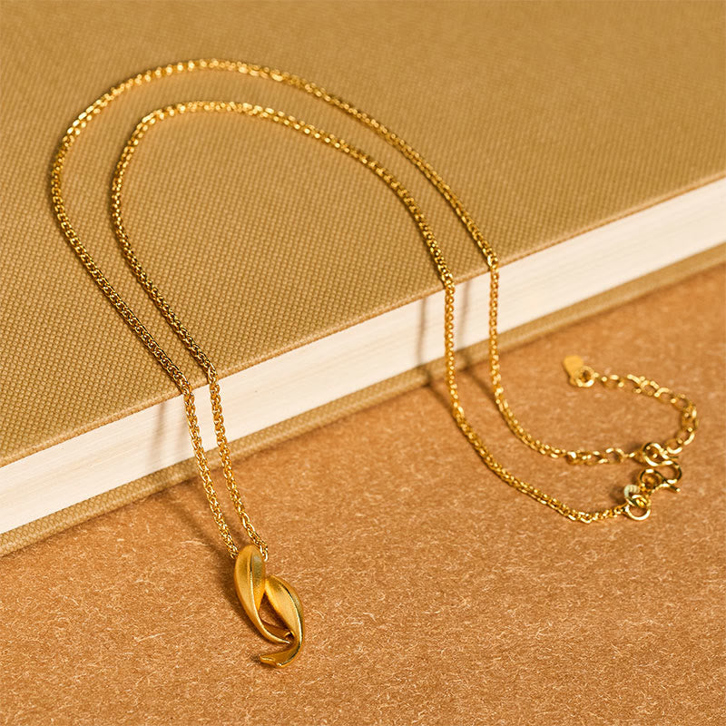 Buddha Stones Double Koi Fish 24k Gold Plated Brass Chain Wealth Necklace Pendant