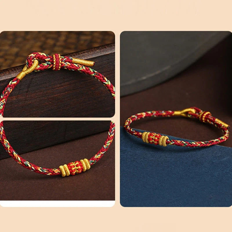Buddha Stones Handmade Colorful Rope King Kong Knot Braided Luck Bracelet