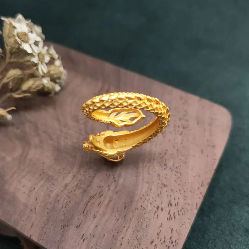 FREE Today: Protection Dragon Strength Adjustable Copper Ring