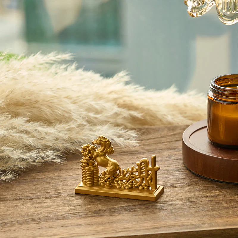Buddha Stones Get Rich Now Year of the Horse Ingots Prosperity Home Decoration