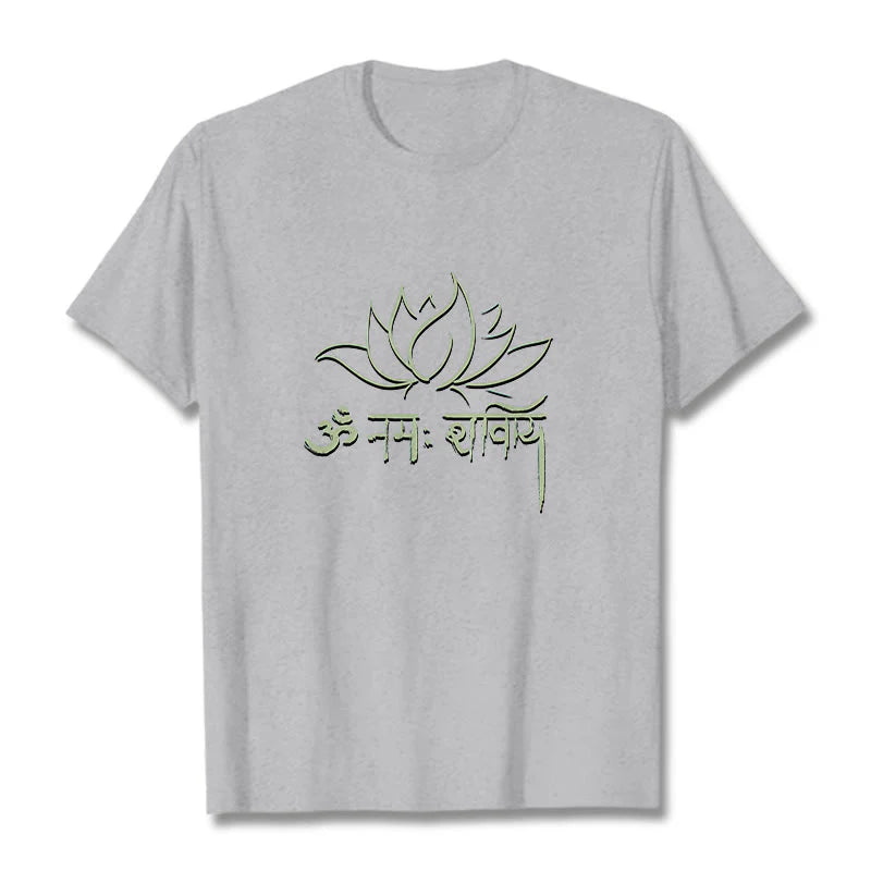 Buddha Stones Lotus Sanskrit Namah Shivaya Tee T-shirt