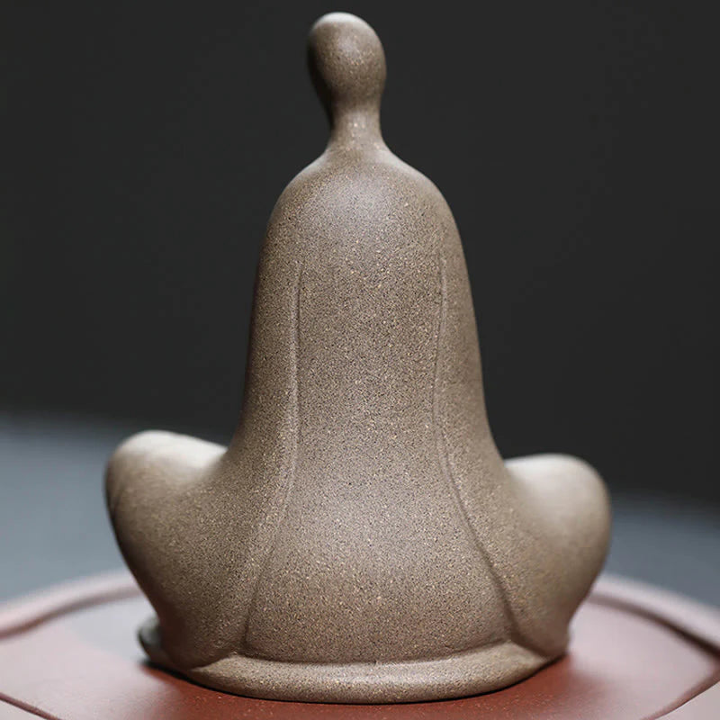 Buddha Stones Formless Buddha Prayering Ceramic Statue Zen Home Decoration 5*2.5*5.3cm