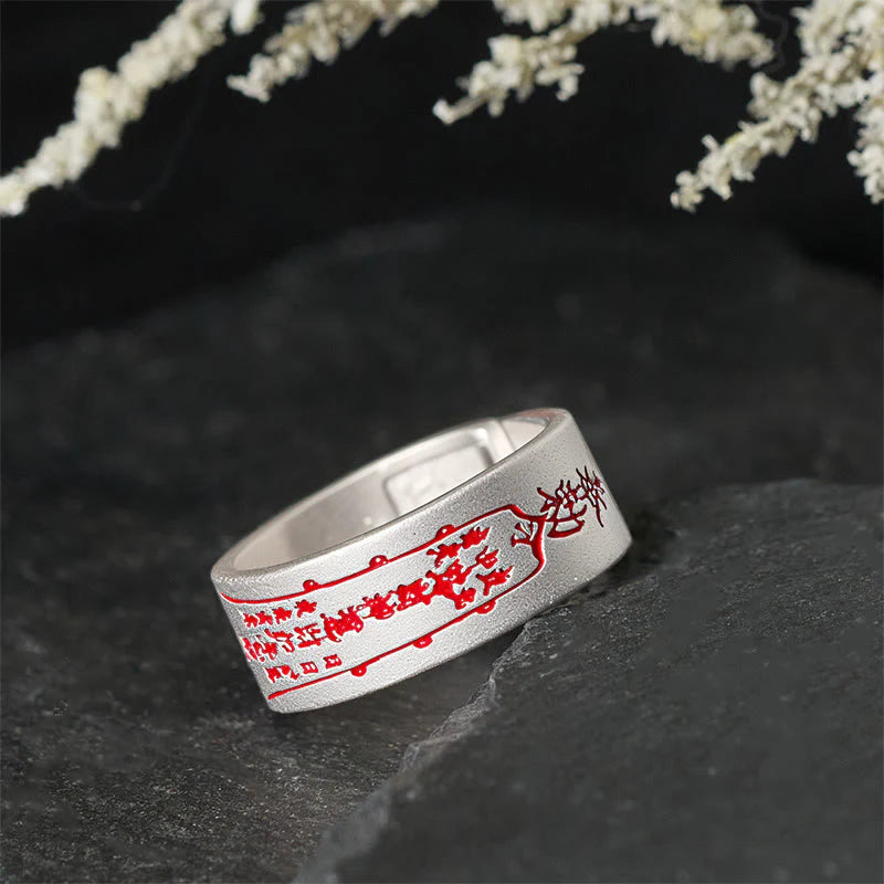 Buddha Stones Copper Word Adjustable Balance Ring