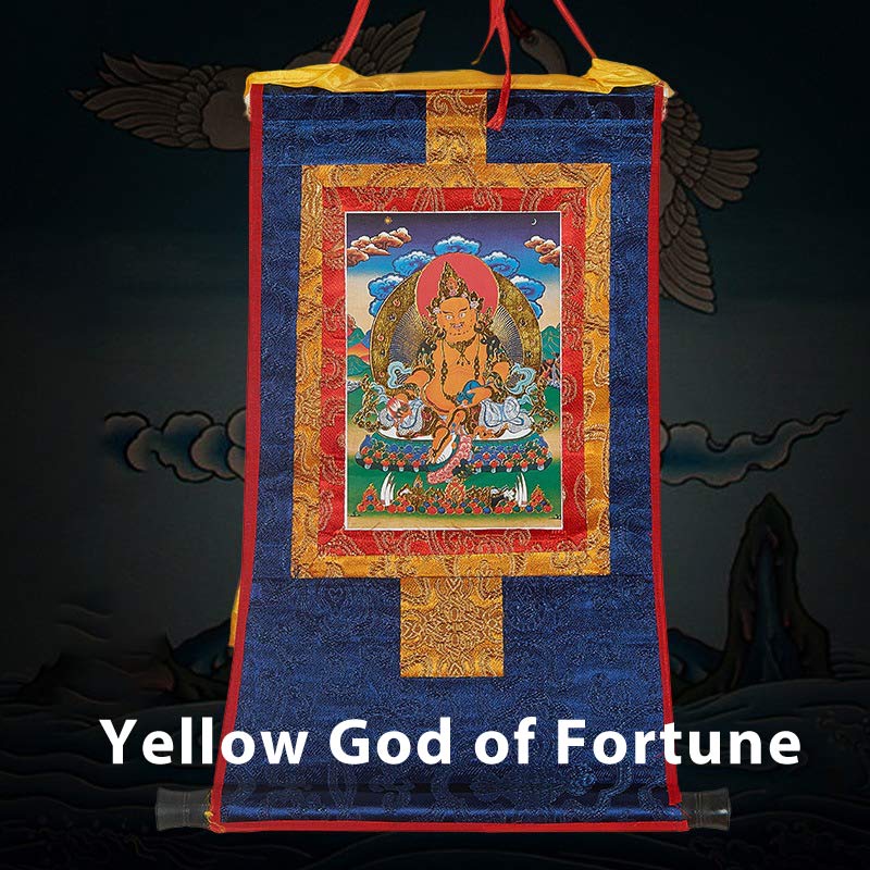Buddha Stones Tibetan Framed Thangka Blessing Protection Decoration (Extra 30% Off | USE CODE: FS30)