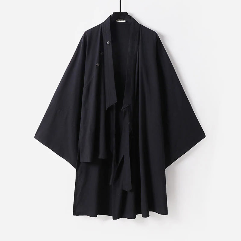 Buddha Stones Wudang Traditional Tai Chi Ceremony Three Quarter Sleeve Men's Taoist Long Robe