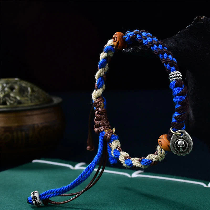 Buddha Stones Tibetan Hand-woven Garuda String Luck Bracelet