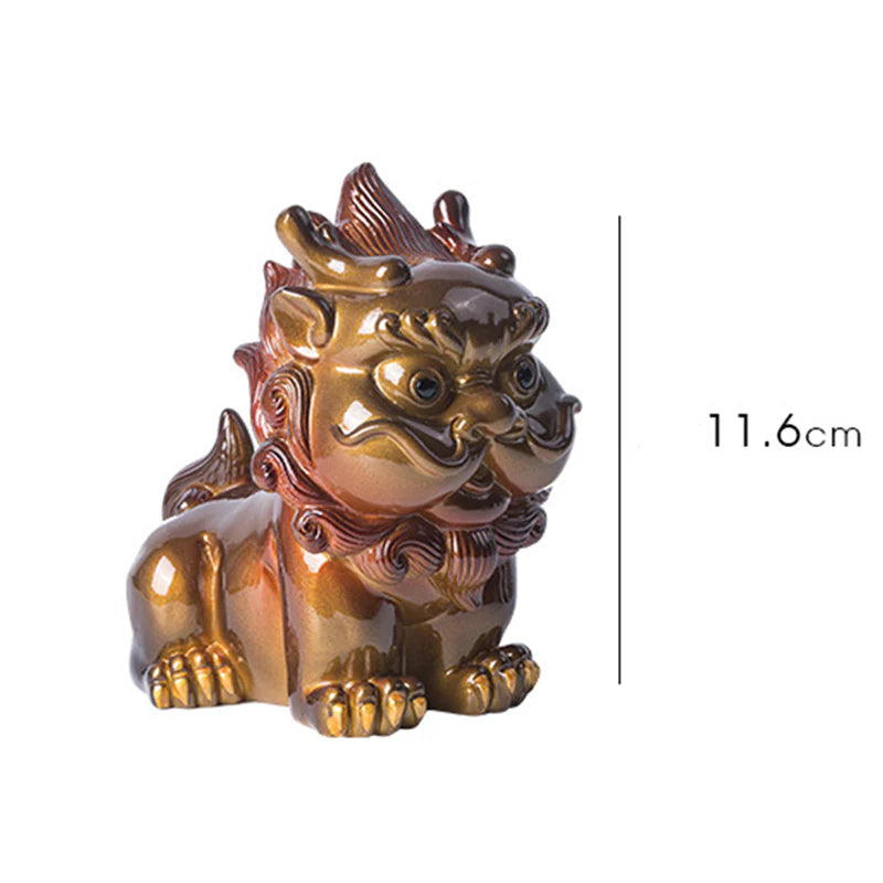 Buddha Stones Color Changing Small PiXiu Resin Tea Pet Wealth Home Figurine Decoration