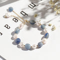 Buddha Stones Natural Blue Aventurine Crystal Pearl Bead Healing Bracelet (Extra 35% Off | USE CODE: FS35)