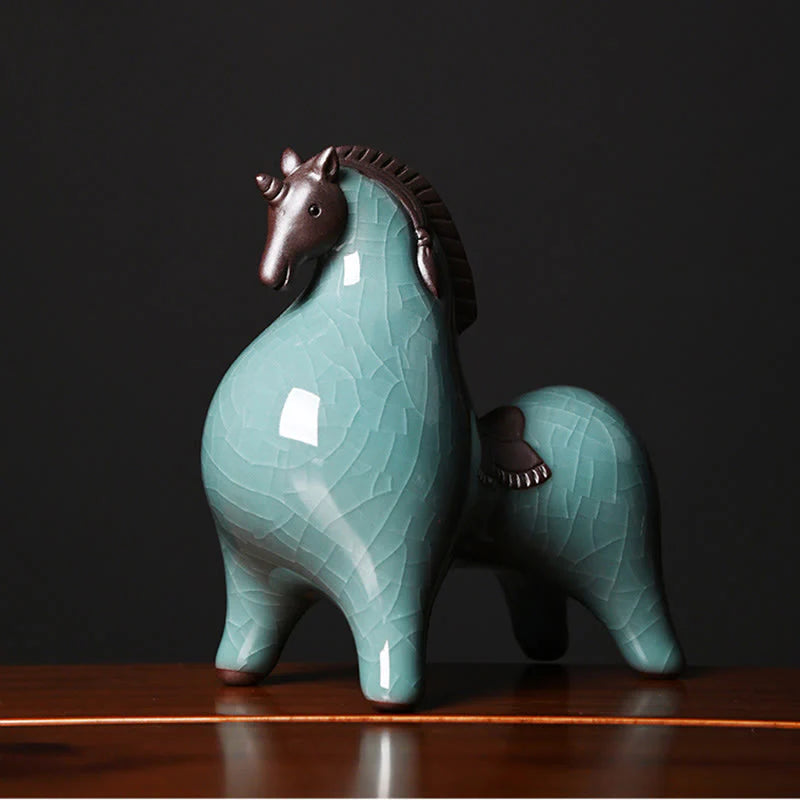 Buddha Stones Year Of The Horse Ceramics Freedom Desktop Home Decoration