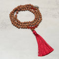 Buddha Stones Tibetan 108 Beads Bodhi Seed Om Symbol Charm Tassel Wealth Auspiciousness Mala