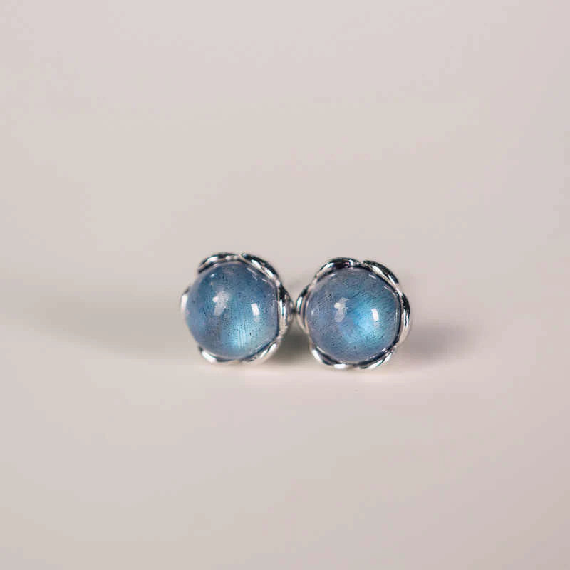 Buddha Stones 925 Sterling Silver Moonstone Positive Earrings