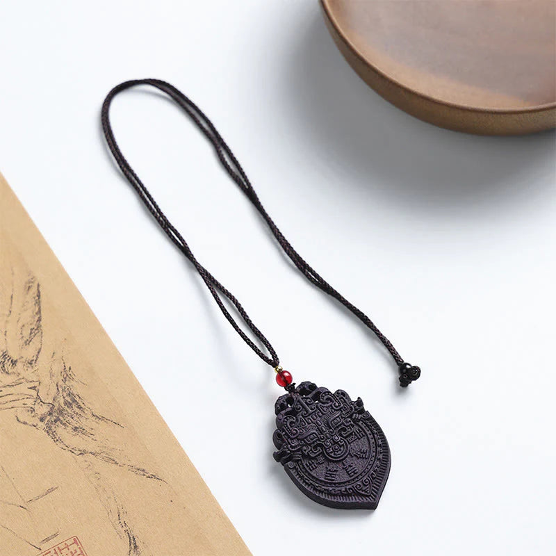 Buddha Stones Fox Mask Butterfly Taotie Peace Buckle Fortune Necklace Pendant