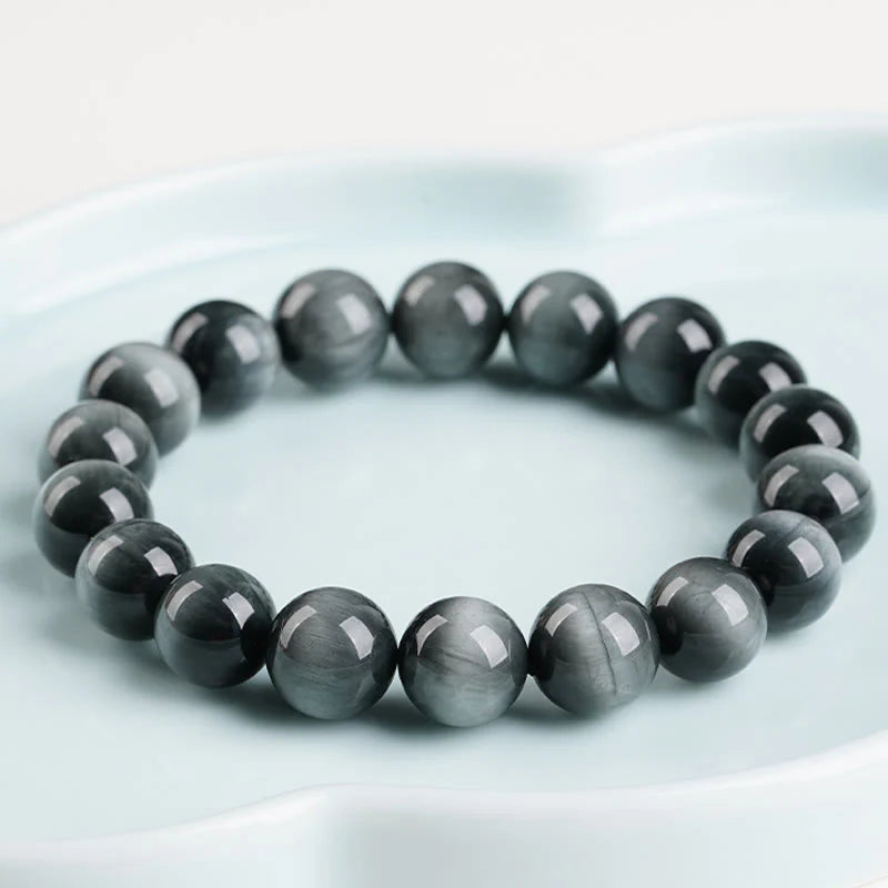 Buddha Stones Eagle's Eye Stone Positive Calm Beaded Bracelet