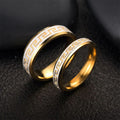 Buddha Stones Tibetan Great Wall Pattern Titanium Steel Balance Ring