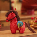 Buddha Stones Year Of The Horse Red String Embroidery Freedom Hanging Decoration