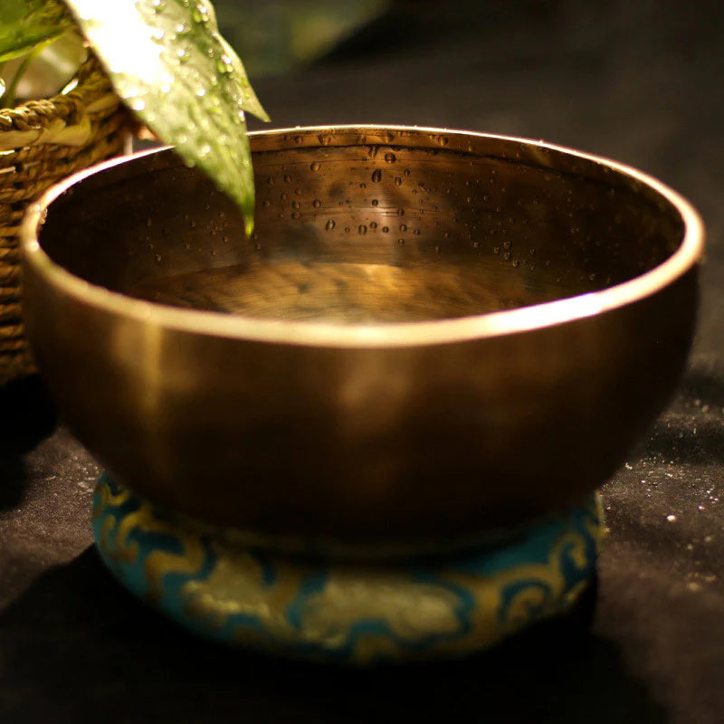 Buddha Stones Tibetan Sound Bowl Handcrafted for Healing and Meditation Positive Energy Singing Bowl Set