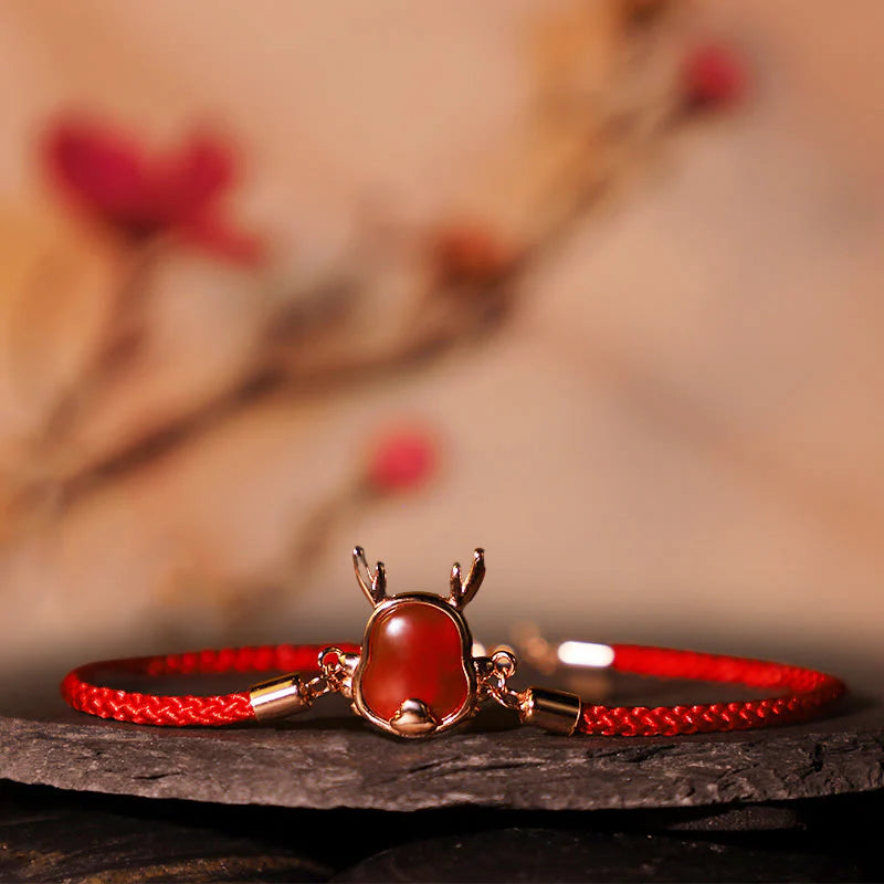 âââA Flash Sale- Buddha Stones 925 Sterling Silver Year of the Dragon Natural Red Agate Dragon Attract Fortune Fu Character Strength Bracelet Necklace Pendant Earrings