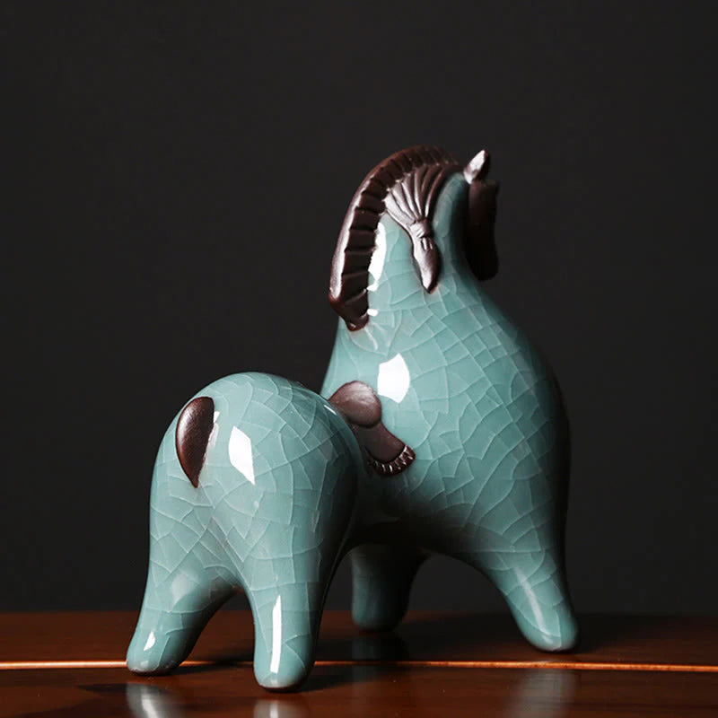 Buddha Stones Year Of The Horse Ceramics Freedom Desktop Home Decoration