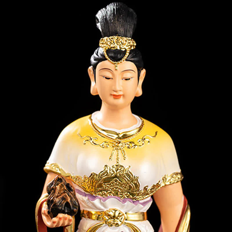 Buddha Stones Bodhisattva Nuwa Protection Resin Statue Home Decoration