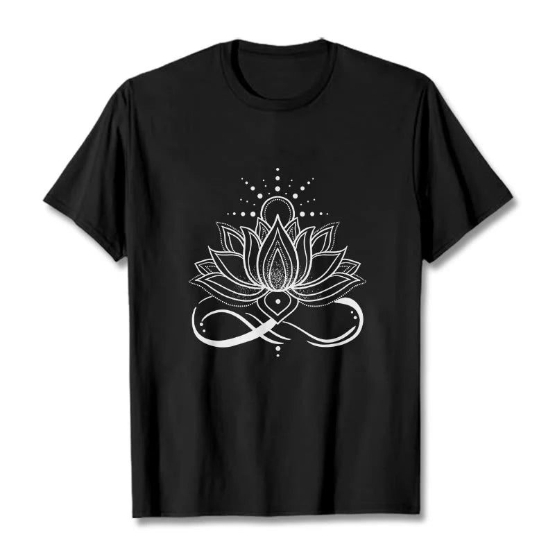 Buddha Stones Lotus Flower Sun Design Tee T-shirt