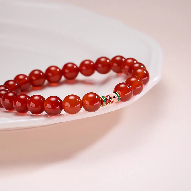 FREE Today: Confidence and Self-acceptance Natural Red Agate Lucky Koi Fish Bracelet