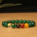 Buddha Stones Five Elements God of Wealth Various Agate Crystal Wealth Bracelet