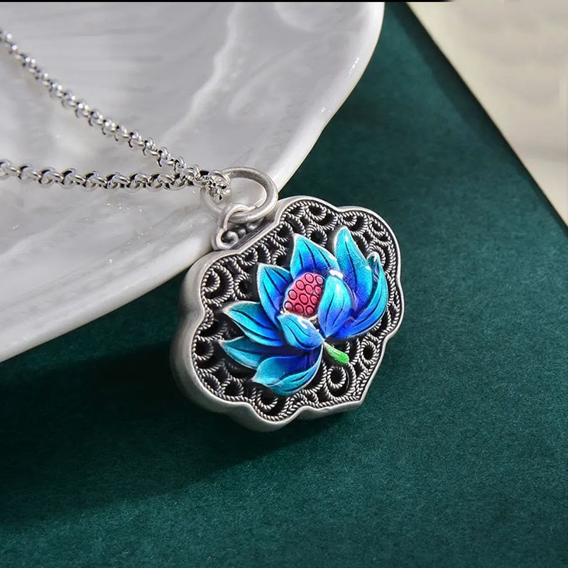 Buddha Stones Lotus Auspicious Cloud New Beginning Necklace Pendant Ring (Extra 30% Off | USE CODE: FS30)