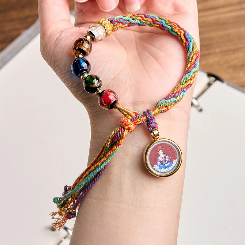 Buddha Stones Thangka Chinese Zodiac Natal Buddha Cinnabar Blessing String Bracelet