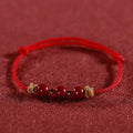 Buddha Stones Colorful String Cinnabar Calm Bracelet