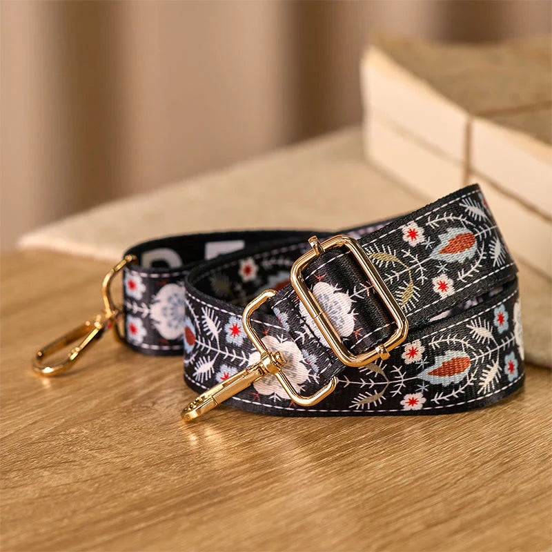 Buddha Stones Boho Flowers Leaves Geometric Jacquard Adjustable Handbags Crossbody Shoulder Bag Straps Replacement