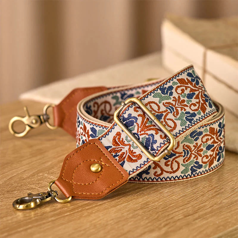 Buddha Stones Flower Geometric Embroidery Adjustable Handbags Crossbody Shoulder Bag Straps Replacement