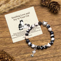 Buddha Stones Sending Love and Joy to Your Cat Cat Agate Bracelet Includes Gift Message Card