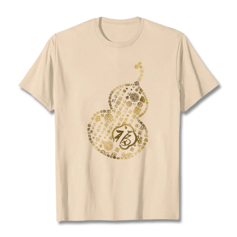 Buddha Stones Gourd Fu Character Design Tee T-shirt