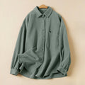 Buddha Stones Casual Buttons Design Women's Stand Collar Long Sleeve Cotton Shirt