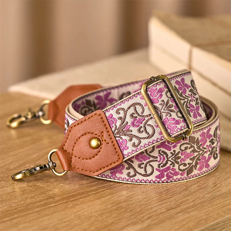 Buddha Stones Flower Geometric Embroidery Adjustable Handbags Crossbody Shoulder Bag Straps Replacement