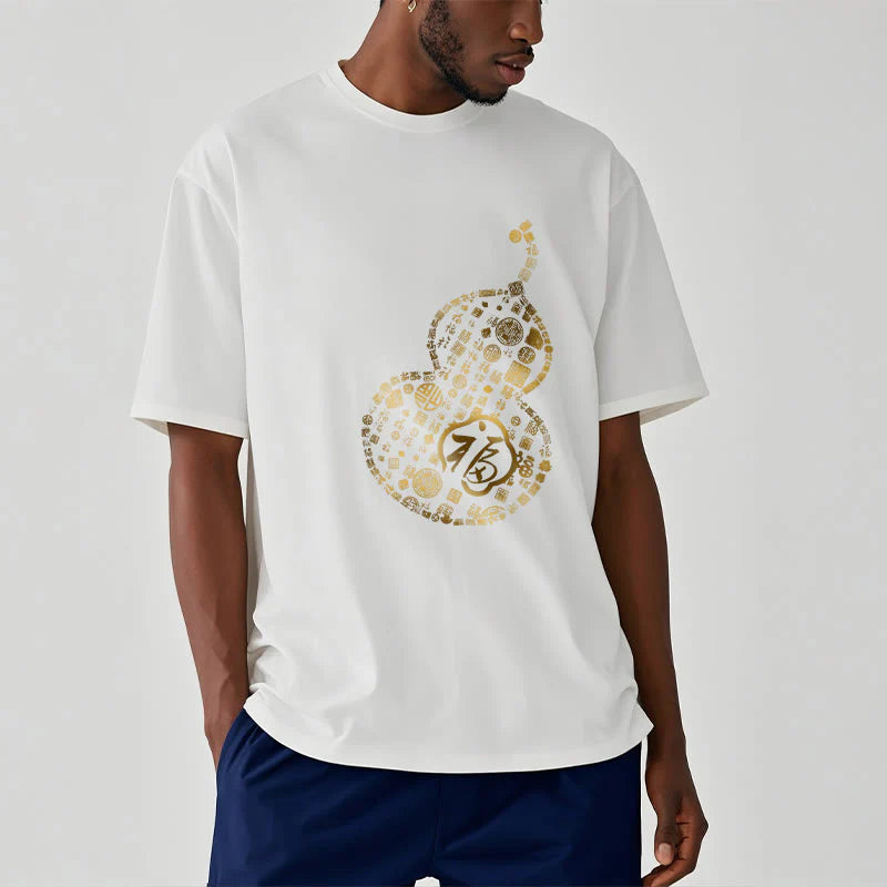 Buddha Stones Gourd Fu Character Design Tee T-shirt