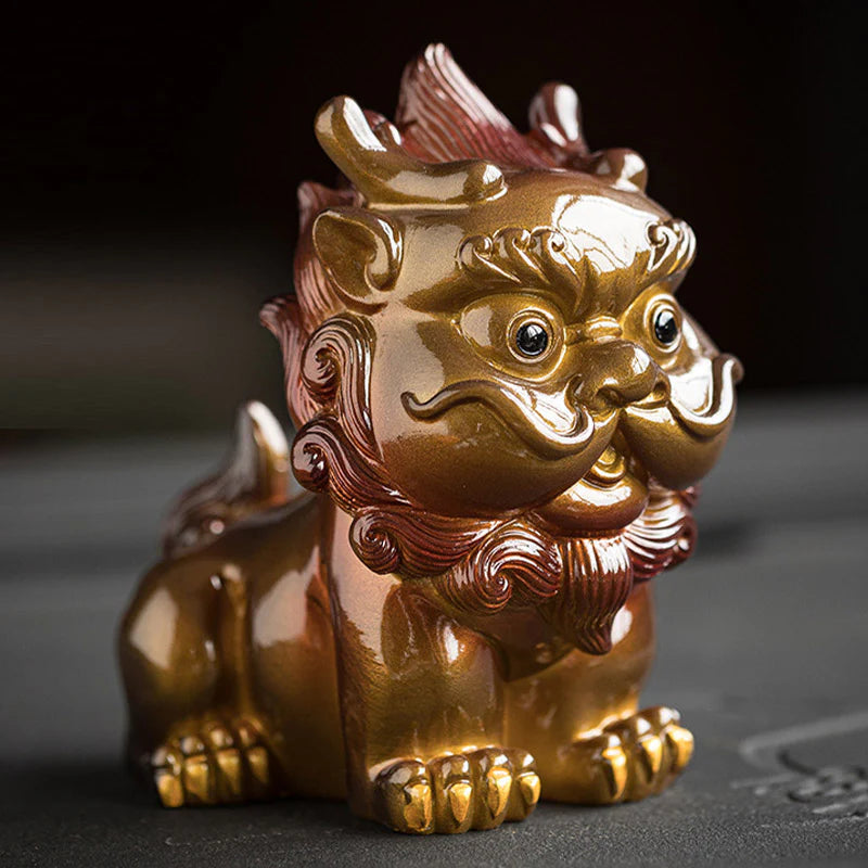 Buddha Stones Color Changing Small PiXiu Resin Tea Pet Wealth Home Figurine Decoration