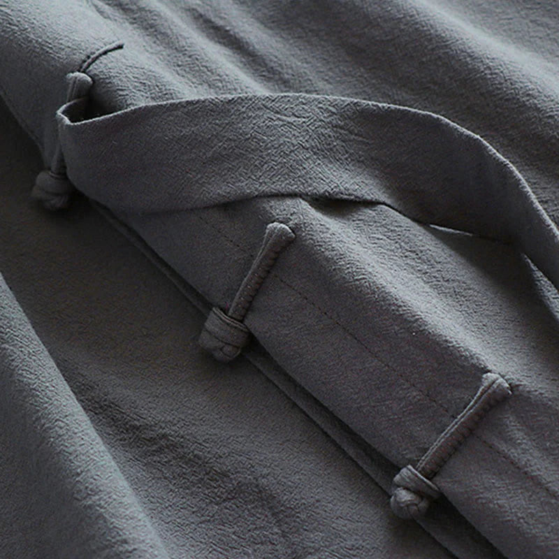 Buddha Stones Wudang Traditional Tai Chi Ceremony Three Quarter Sleeve Men's Taoist Long Robe