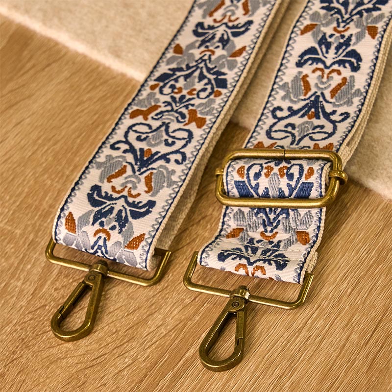 Buddha Stones Bohemian Flower Geometric Embroidery Adjustable Handbags Crossbody Shoulder Bag Purse Straps Replacement